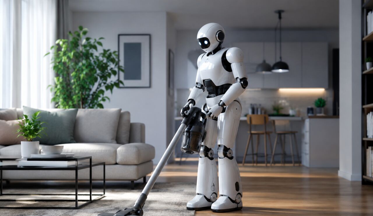 Un robot pasando el aspirador