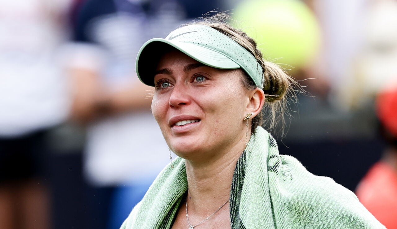 Paula Badosa, emocionada tras su victoria ante Coco Gauff