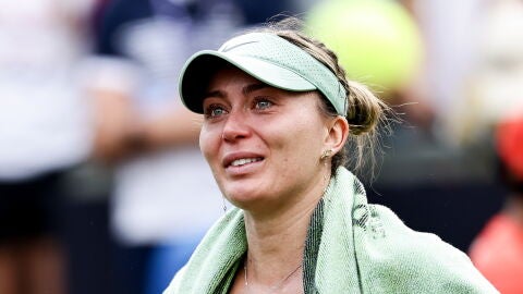 Paula Badosa, emocionada tras su victoria ante Coco Gauff