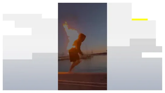 Se prende fuego y se tira al mar Se prende fuego y se tira al mar