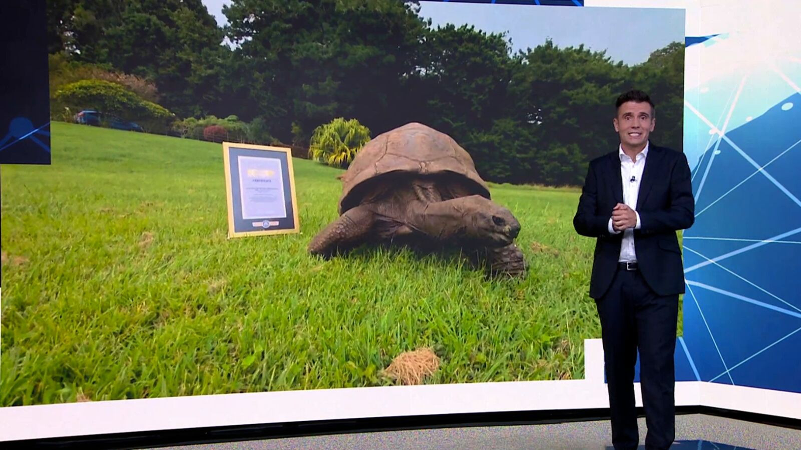 El animal terrestre más longevo del mundo es una tortuga gigante de 194 años que vive en las Seychelles 