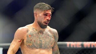 Ilia Topuria, durante el combate en la Casa Blanca