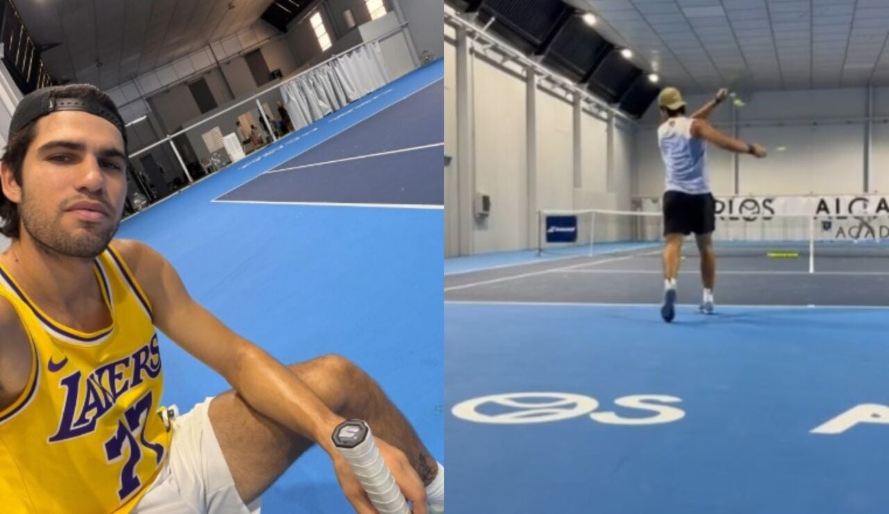 Carlos Alcaraz, en dos fotograf&iacute;as de su Instagram