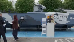 ARMMO presenta en la feria de armas de París su nuevo catamarán autónomo no tripulado de alta velocidad ARMMO presenta en la feria de armas de París su nuevo catamarán autónomo no tripulado de alta velocidad