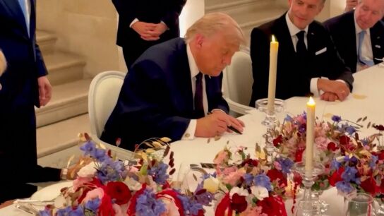 Donald Trump en el Palacio de Versalles