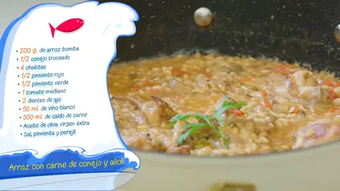 Ingredientes del arroz con carne de conejo y alioli Ingredientes del arroz con carne de conejo y alioli