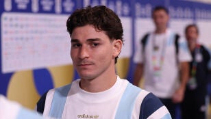 Juli&aacute;n &Aacute;lvarez con la Selecci&oacute;n Argentina