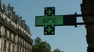 Imagen de un term&oacute;metro exterior en Francia 