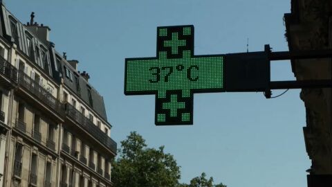 Imagen de un term&oacute;metro exterior en Francia 