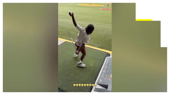 El hermano de Lamine Yamal intentando jugar a golf El hermano de Lamine Yamal intentando jugar a golf
