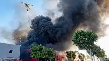 Imagen del incendio en Yecla Imagen del incendio en Yecla