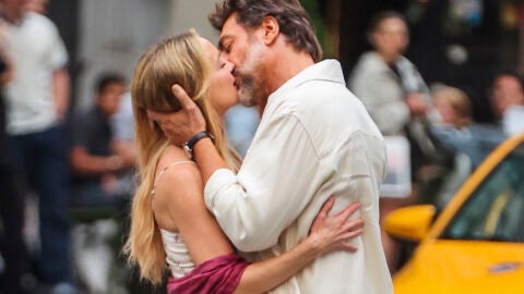 Javier Bardem y Kate Hudson rodando Hello & París en Nueva York
