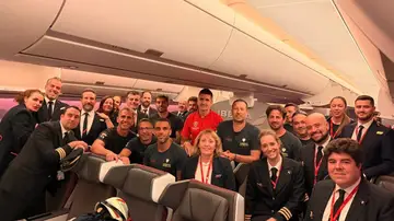 Iberia opera un vuelo chárter fletado por Repsol para trasladar equipos de rescate españoles a Venezuela Iberia opera un vuelo chárter fletado por Repsol para trasladar equipos de rescate españoles a Venezuela