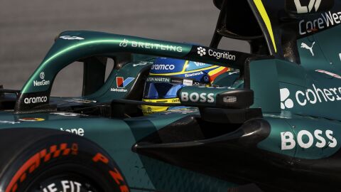 Fernando Alonso durante el GP de Austria