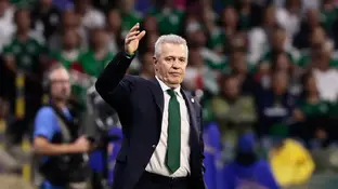 Javier Aguirre, en el partido ante Ecuador Javier Aguirre, en el partido ante Ecuador