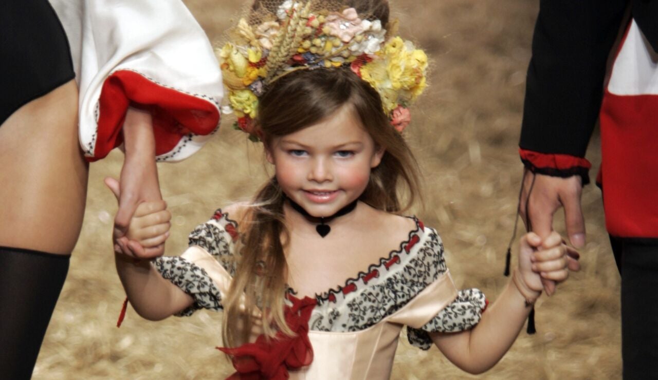 Thylane Blondeau de peque&ntilde;a desfilando para Jean Paul Gaultier