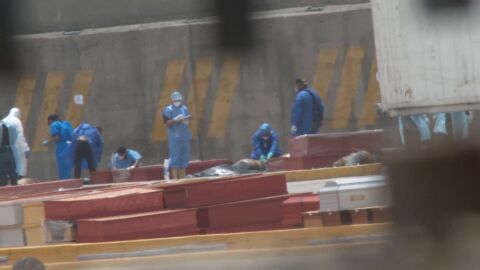 Morgue improvisada en Venezuela
