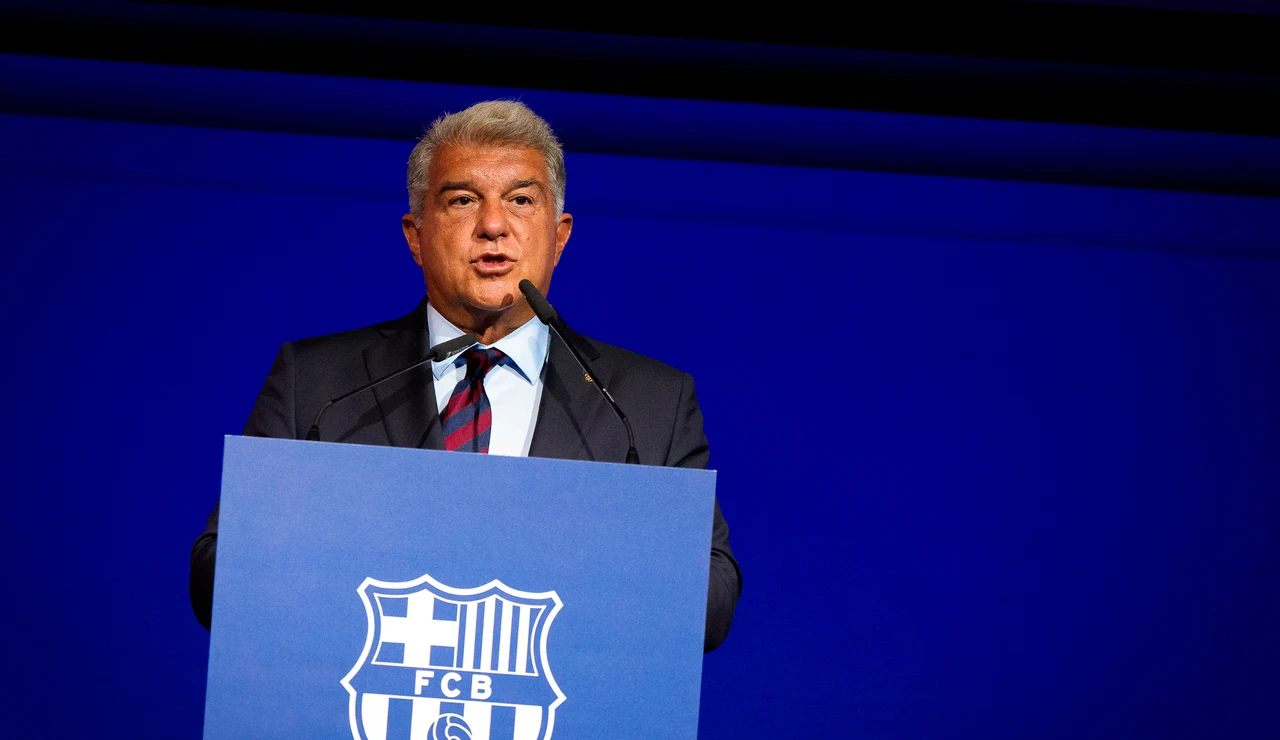 Joan Laporta, en el Auditori 1899 del Spotify Camp Nou