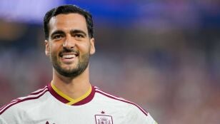 Mikel Merino en el partido contra Portugal en el Mundial 2026