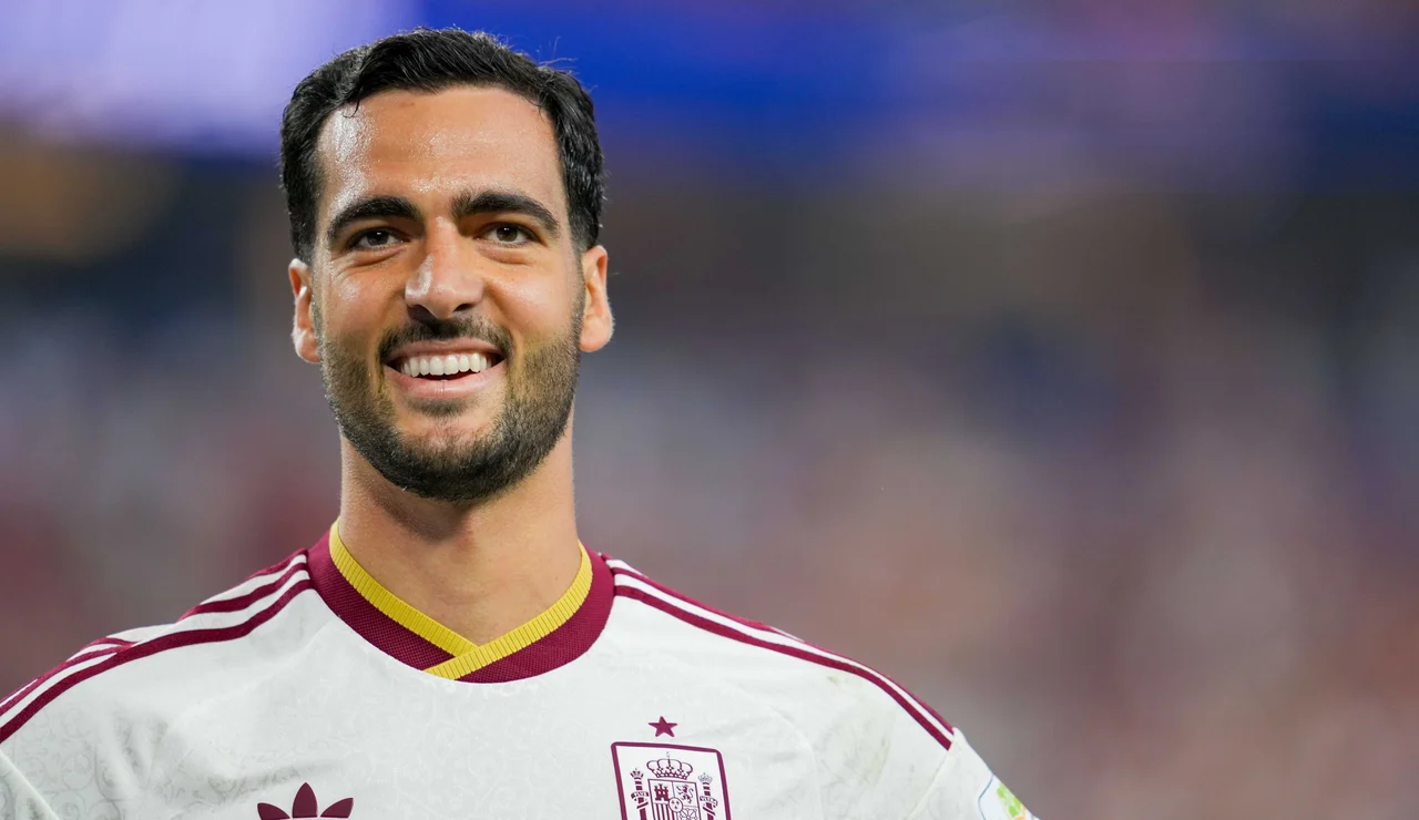 Mikel Merino en el partido contra Portugal en el Mundial 2026