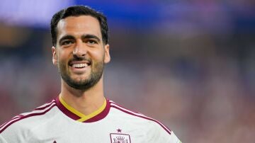 Mikel Merino en el partido contra Portugal en el Mundial 2026