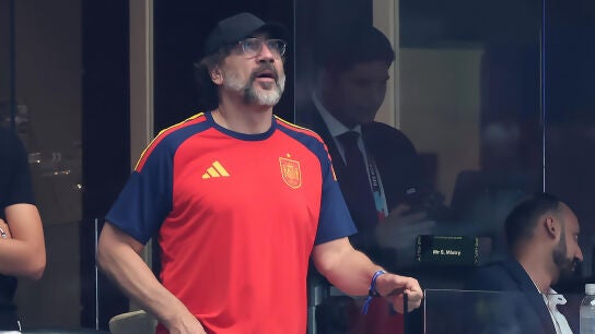 Javier Bardem con la camiseta de Espa&ntilde;a en Dallas