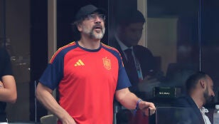 Javier Bardem con la camiseta de Espa&ntilde;a en Dallas