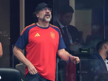Javier Bardem con la camiseta de Espa&ntilde;a en Dallas