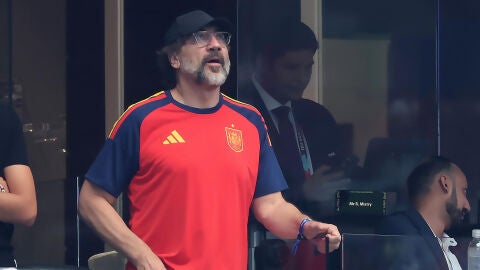 Javier Bardem con la camiseta de Espa&ntilde;a en Dallas