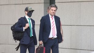 El comandante de la Guardia Civil Rub&eacute;n Villalba, a su llegada a la Audiencia Nacional, el 7 de julio de 2026 en Madrid.