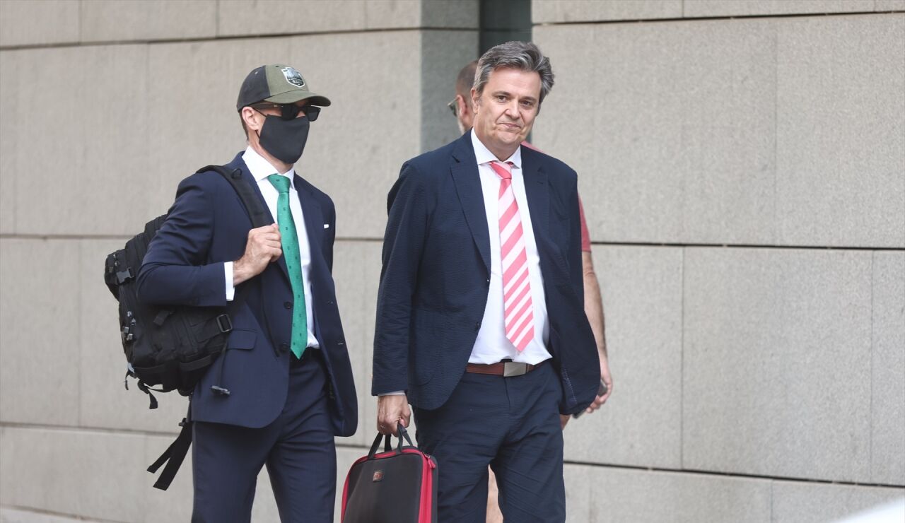 El comandante de la Guardia Civil Rub&eacute;n Villalba, a su llegada a la Audiencia Nacional, el 7 de julio de 2026 en Madrid.