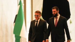 Emanuel Macron y Ahmad al-Sharaa