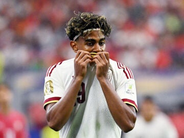 Lamine Yamal, en el partido ante Portugal en Dallas