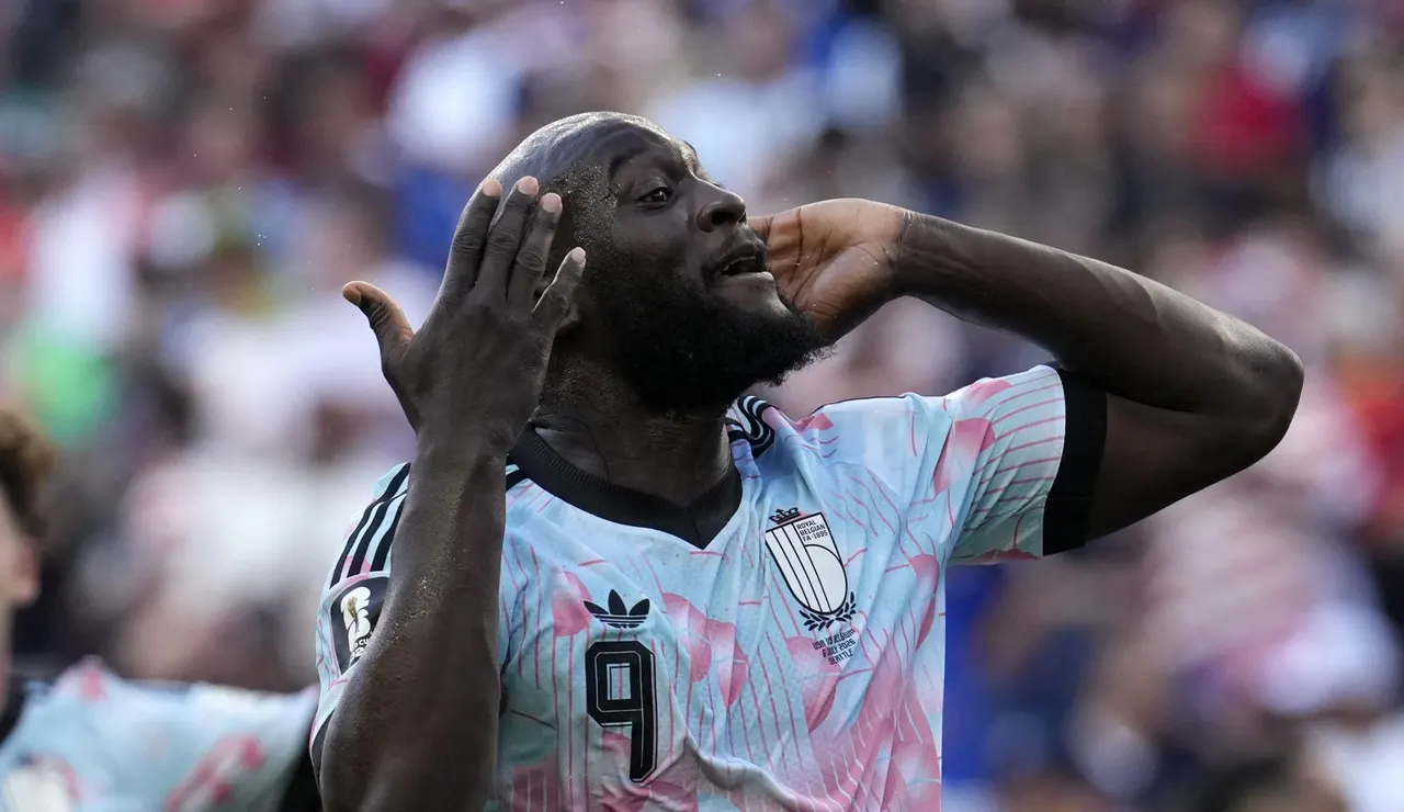 Lukaku celebra su gol a Estados Unidos en el Mundial