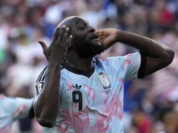 Lukaku celebra su gol a Estados Unidos en el Mundial