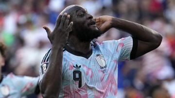 Lukaku celebra su gol a Estados Unidos en el Mundial