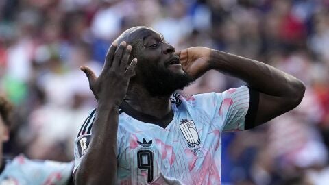 Lukaku celebra su gol a Estados Unidos en el Mundial