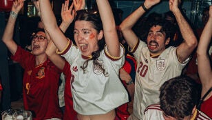 Aficionados durante el Espa&ntilde;a-Portugal del Mundial de f&uacute;tbol de 2026