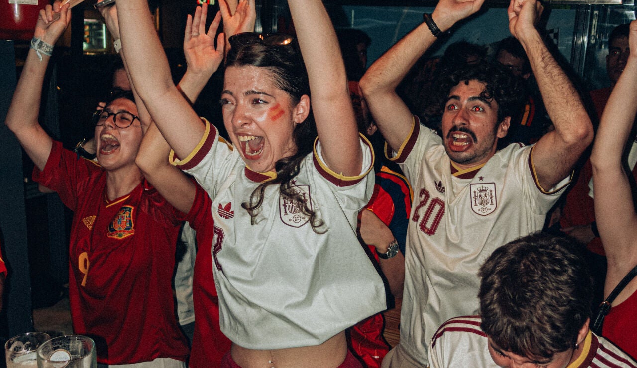 Aficionados durante el Espa&ntilde;a-Portugal del Mundial de f&uacute;tbol de 2026