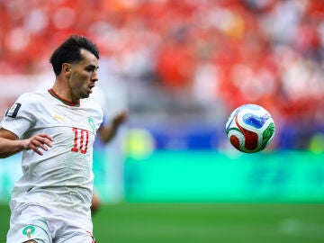 Brahim durante el partido ante Canad&aacute; en Houston