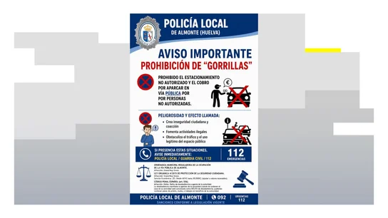 La alerta de la policía de la presencia de 'gorrillas' en Matalascañas La alerta de la policía de la presencia de 'gorrillas' en Matalascañas