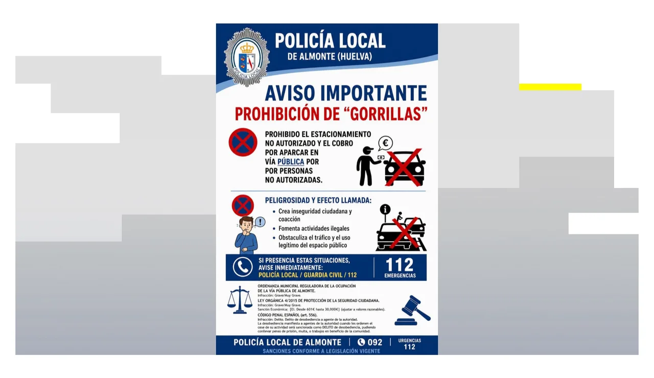 La alerta de la policía de la presencia de 'gorrillas' en Matalascañas