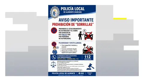 La alerta de la policía de la presencia de 'gorrillas' en Matalascañas La alerta de la policía de la presencia de 'gorrillas' en Matalascañas