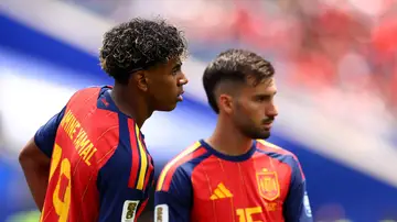 Lamine Yamal y Alex Baena, en el duelo ante Austria en el SoFi Stadium Lamine Yamal y Alex Baena, en el duelo ante Austria en el SoFi Stadium