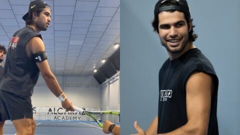 Carlos Alcaraz entrenando en Murcia
