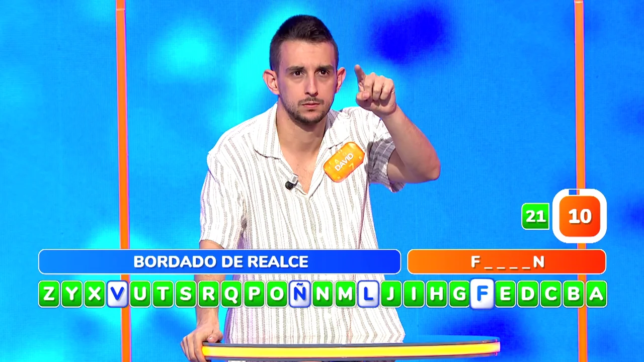 David busca el empate con Javier en Pasapalabra con una respuesta decisiva
