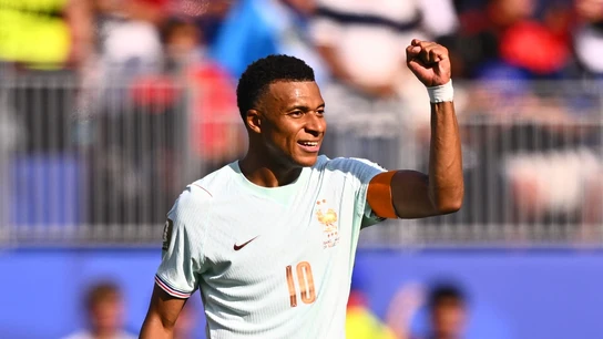 Kylian Mbappé en el partido ante Marruecos Kylian Mbappé en el partido ante Marruecos