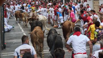 Imagen del cuarto encierro de Sanfermines 2026