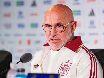 Luis de la Fuente en rueda de prensa antes de B&eacute;lgica