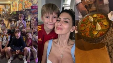 Hilaria Baldwin en Espa&ntilde;a con sus hijos
